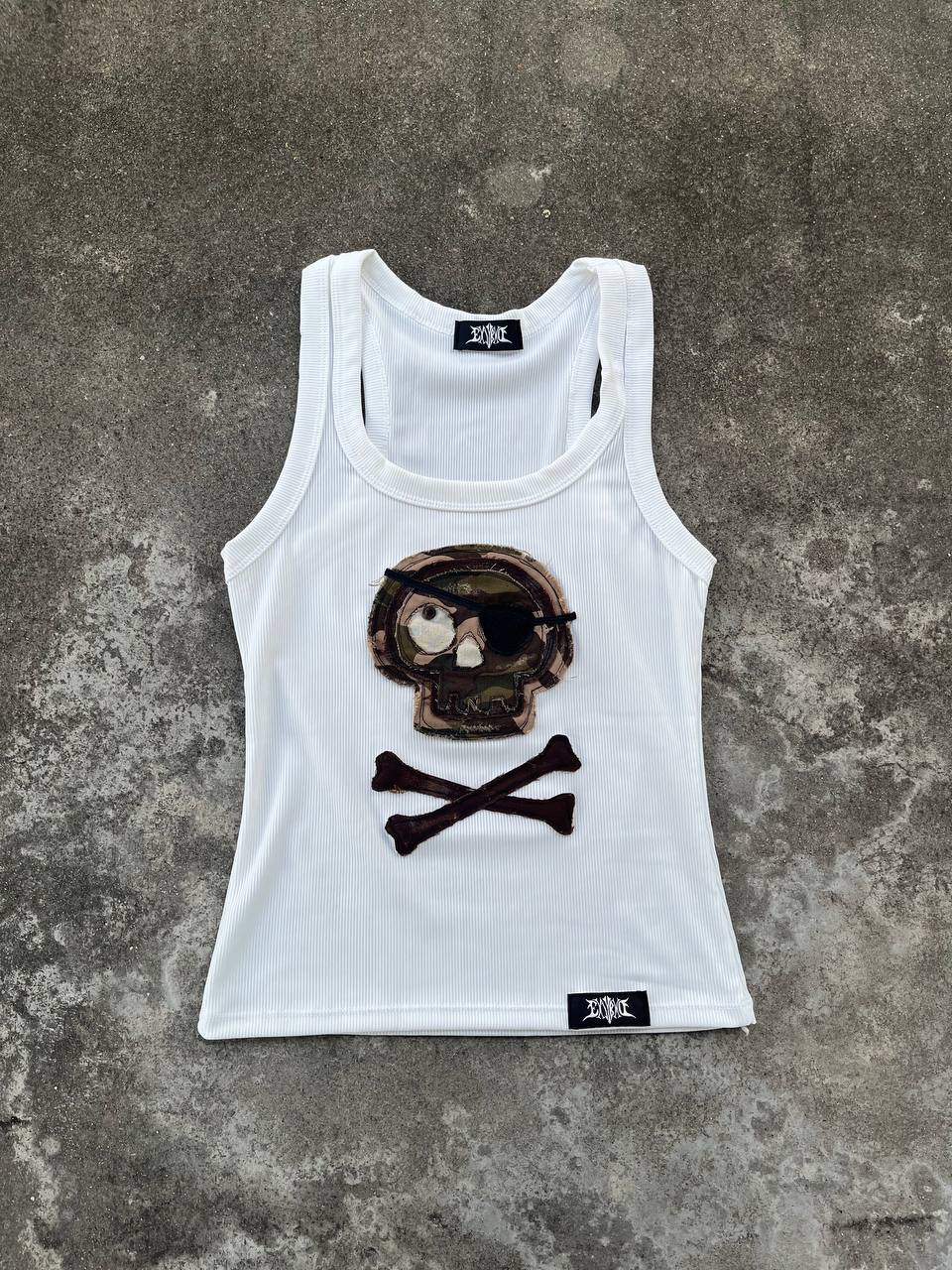 スケルトン SKELETON Tank Top White